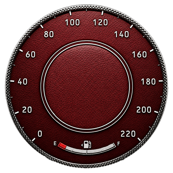 Red Leather gauge design